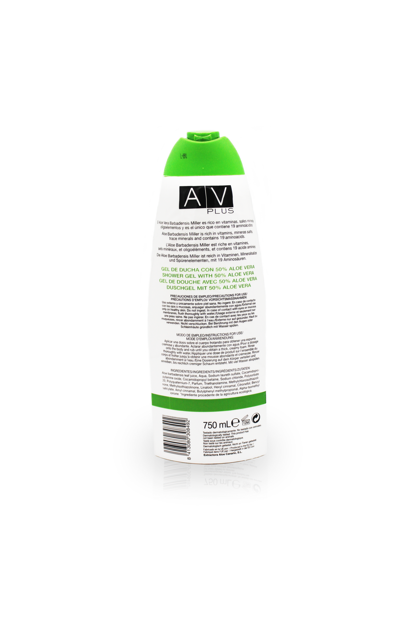 Gel de Ducha AV PLUS 50% Aloe Vera